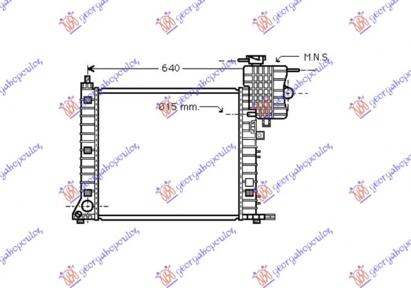 HLADNJAK MOTORA 2.2 CDI (MAN) (+AC) (570x560) 99-03 (MAHLE PREMIUM LINE)
