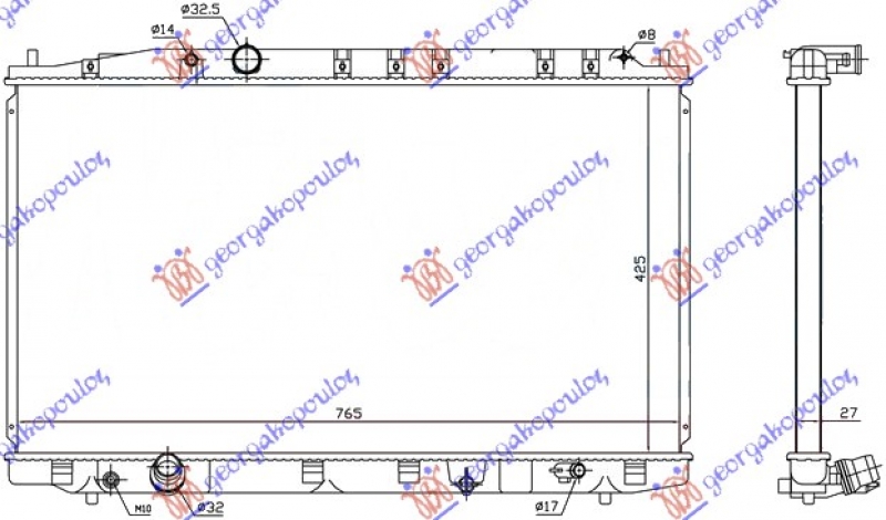 HLADNJAK MOTORA 2.2 DIZEL CDTi (425x791) (NRF)