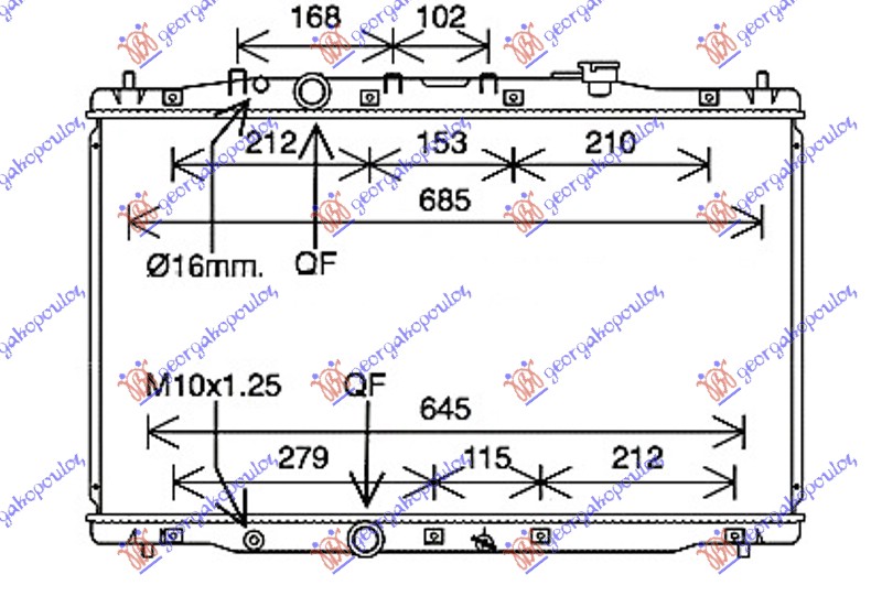 HLADNJAK MOTORA 2.2 i-DTEC DIZEL (MAN/AUTO) (425x750x26) (KOYO)