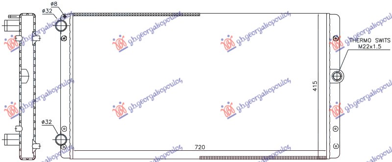HLADNJAK MOTORA 2.5 DIZEL (720x416) (NRF)