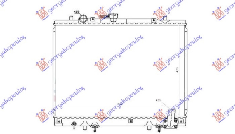 HLADNJAK MOTORA 2.5 DIZEL (AUTOMATSKI) (425x600) (KOYO)