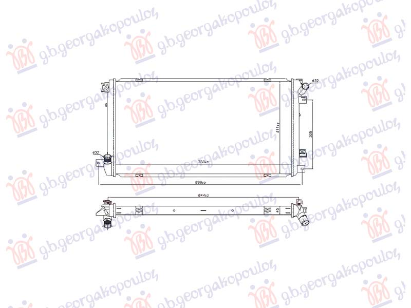 HLADNJAK MOTORA 2.5 DIZEL (CEV DIJAGONALNO) (780x411) (VALEO)