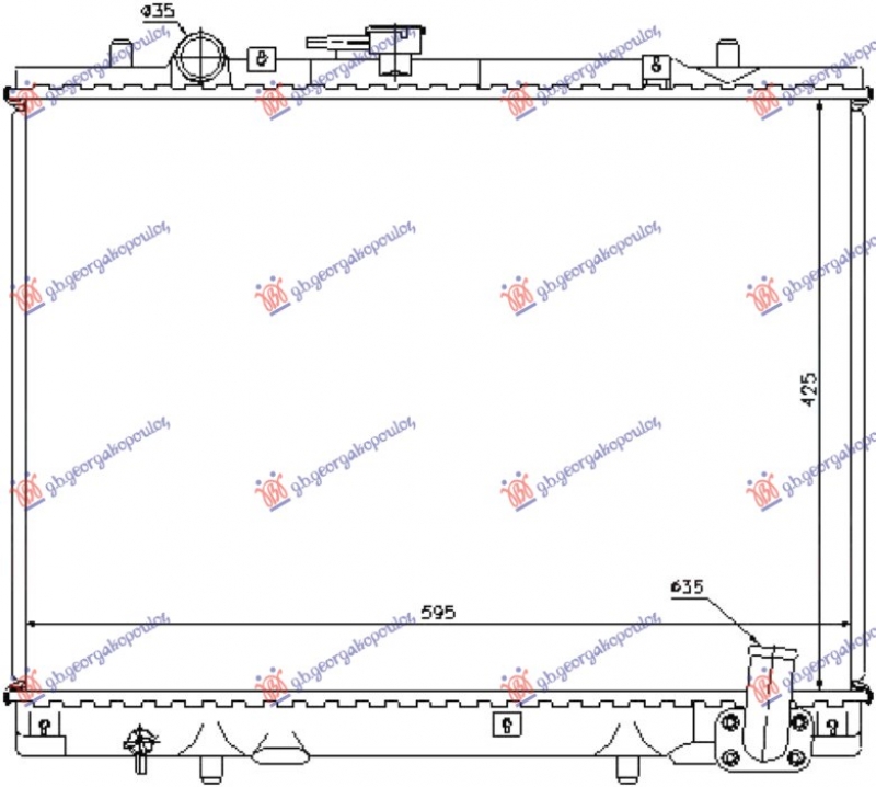 HLADNJAK MOTORA 2.5 T. DIZEL (+/-AC) (42.5x60) (NRF)
