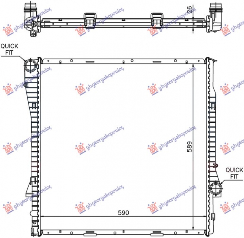 HLADNJAK MOTORA 3.0 BENZIN/DIZEL (MAN) (59x60x2.4) (NRF)