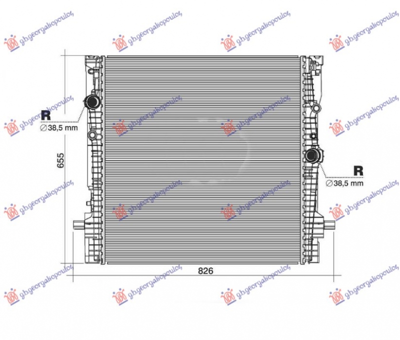HLADNJAK MOTORA 3.0 HYBRID/BENZIN (625x619x32) (NRF)