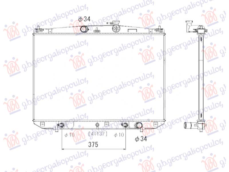 HLADNJAK MOTORA 3.5 350/450H BENZIN/HIBRID (500x760x27) (NISSENS)