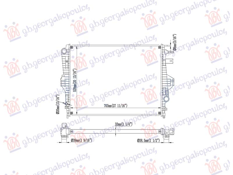 HLADNJAK MOTORA 4.2 BENZIN/DIZEL (700x548) (VALEO)