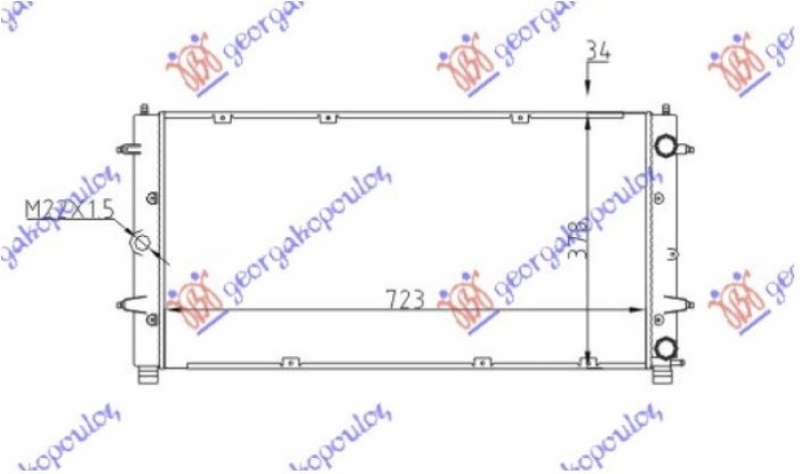 HLADNJAK MOTORA (720x360x32) (LEMLJEN)