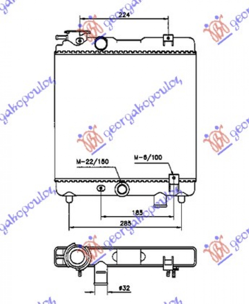 HLADNJAK MOTORA 900CC(31x36)