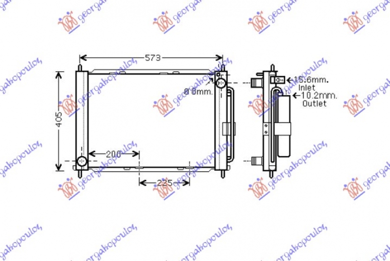 HLADNJAK MOTORA (+AC) (51x38x38) (VALEO)