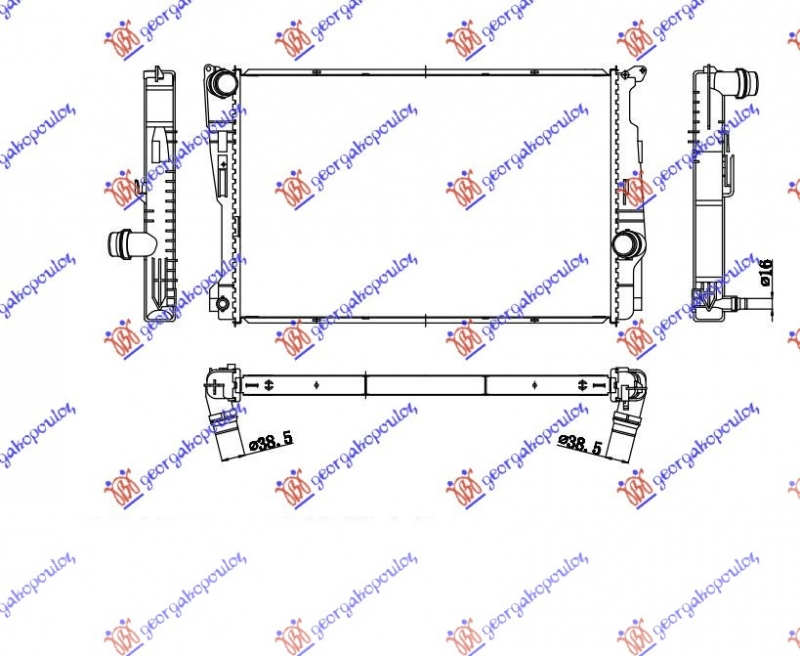 HLADNJAK MOTORA BEN-DIZ (600x390x32)