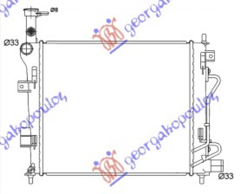 HLADNJAK MOTORA BENZIN (AUTO) (42x37) (NRF)
