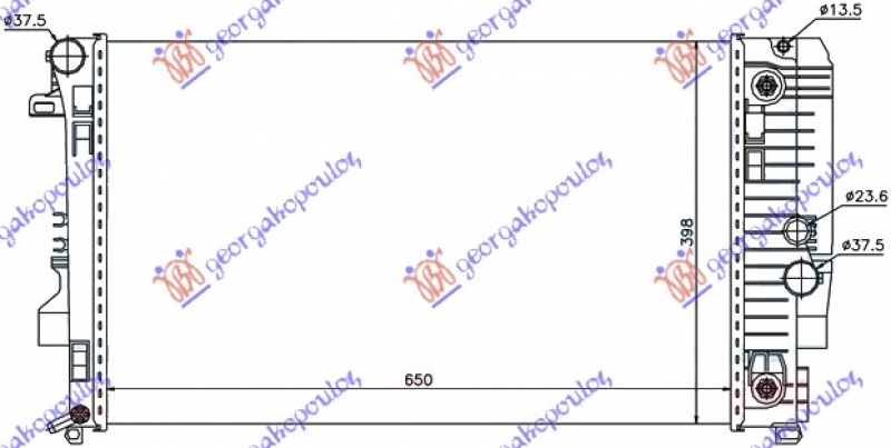 HLADNJAK MOTORA BENZIN-DIZEL (AUTO) (65x39.8) (VALEO)