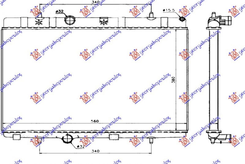 HLADNJAK MOTORA BENZIN/DIZEL (38x56x2.7) (HELLA)