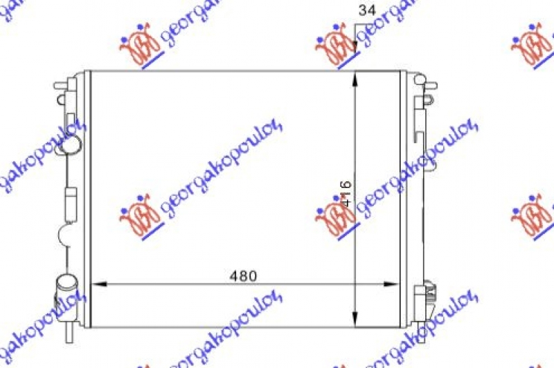 HLADNJAK MOTORA BENZIN/DIZEL (48x41) BEZ PUMPE (NISSENS)