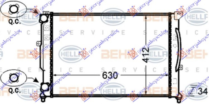 HLADNJAK MOTORA BENZIN/DIZEL (630x397) (CEV DIJAGONALNO)