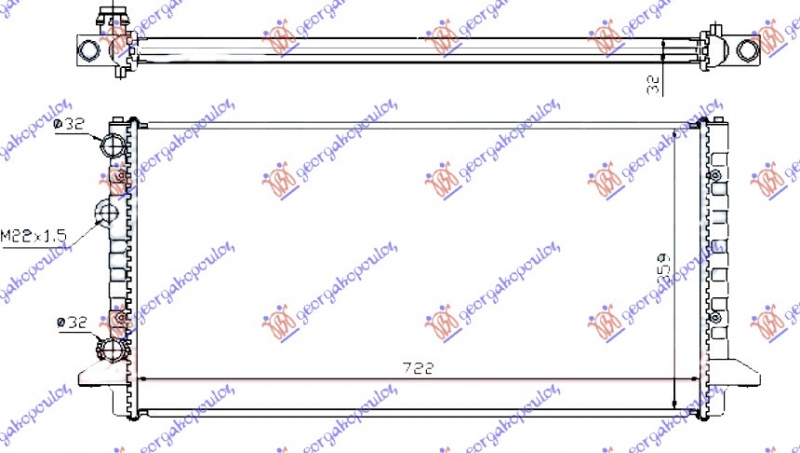 HLADNJAK MOTORA BENZIN/DIZEL (AUTO) (72x37) (NRF)