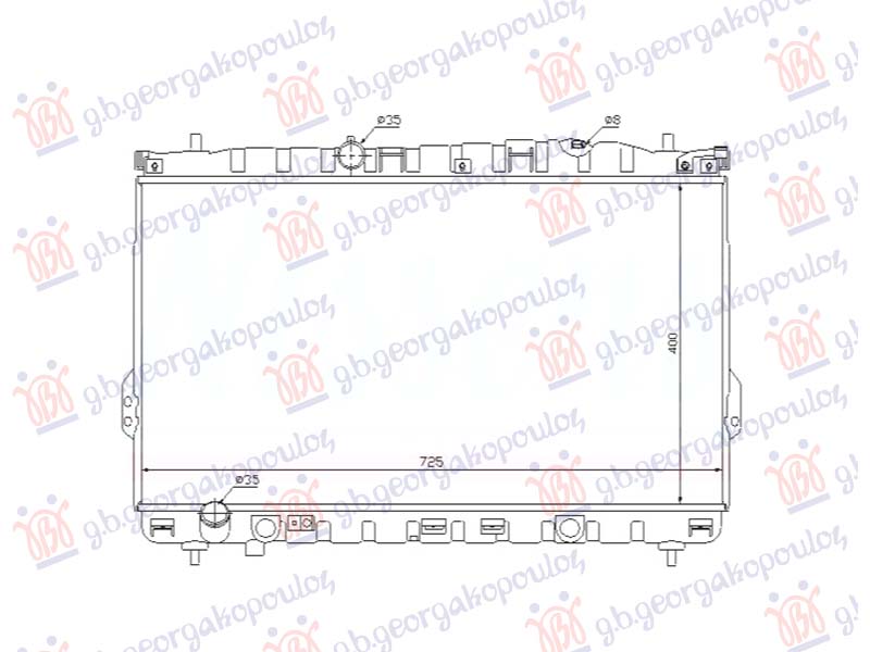 HLADNJAK MOTORA BENZIN/DIZEL (MAN) (400x720x26) (NRF)