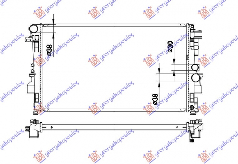 HLADNJAK MOTORA BENZIN/DIZEL (MAN) (68x41) (VALEO)