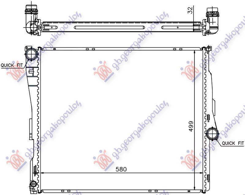 HLADNJAK MOTORA BENZIN/DIZEL (MAN/AUTO) (58x50) (VALEO)