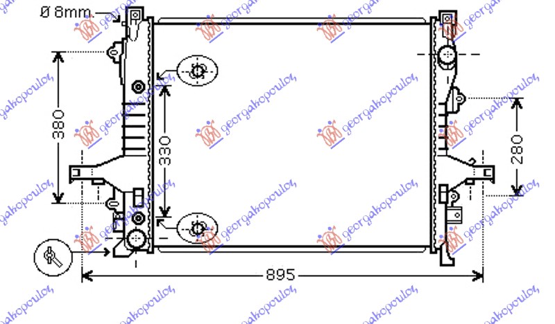 HLADNJAK MOTORA BENZIN/DIZEL (MAN/AUTO) (620x530x32) (NRF)