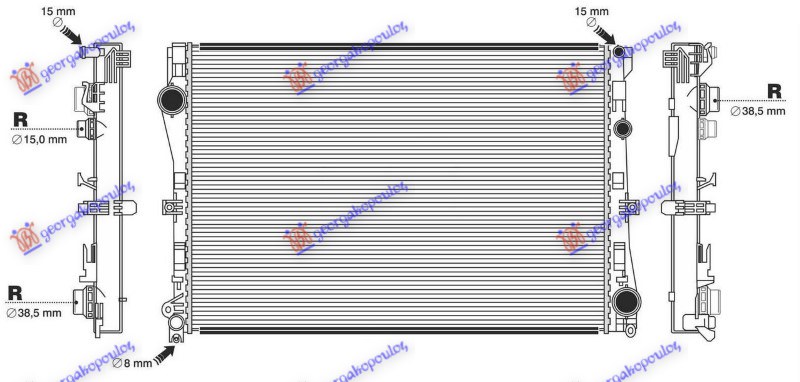 HLADNJAK MOTORA BENZIN/DIZEL (MAN/AUTO) (640x440x26) (KOYO)