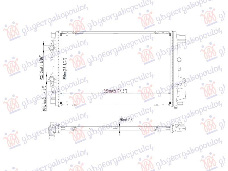 HLADNJAK MOTORA DODATNI 1.0/1.3 BENZIN (560x418) (MARELLI)