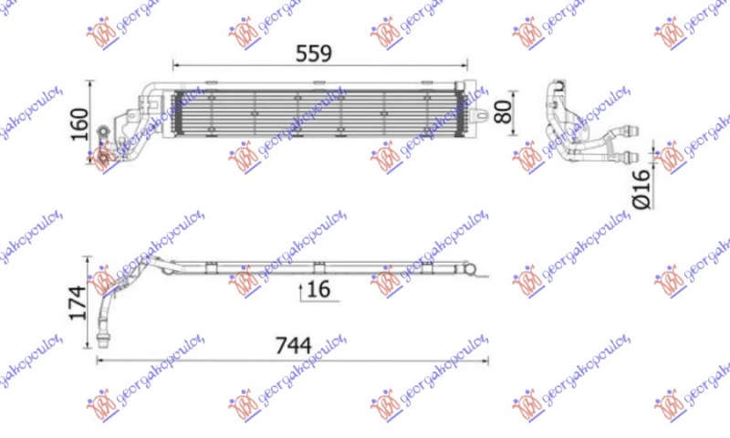 HLADNJAK MOTORA DODATNI 1.4 BENZIN/HIBRID (551x82)