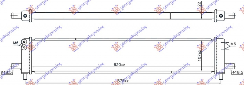 HLADNJAK MOTORA DODATNI 2.5 HIBRID (NX300H) (600x75x22) (NISSENS)