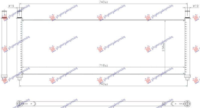 HLADNJAK MOTORA ELEK. POGON (718x38x20)