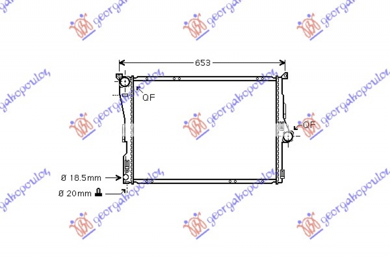 HLADNJAK MOTORA ZA SVE MODELE BENZIN (MAN) (600x460x32) 1 CEV (NRF)