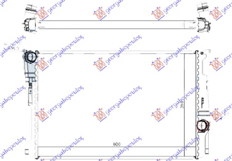 HLADNJAK MOTORA ZA SVE MODELSE BENZIN-DIZEL (MAN) (600x390x32) (NRF)