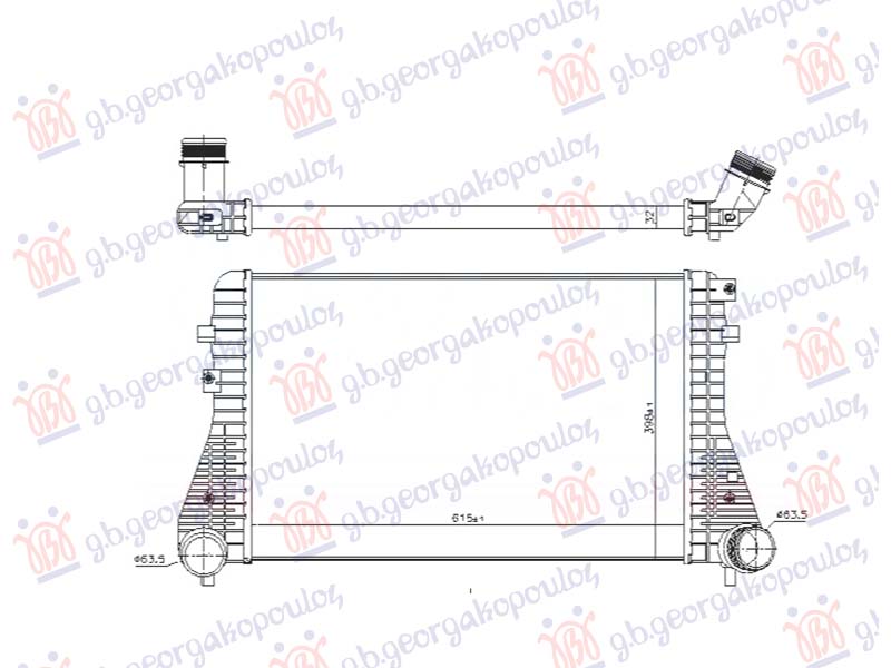 HLADNJKA INTERKULERA 1.4/2.0 TSI TDI (618x403x32)