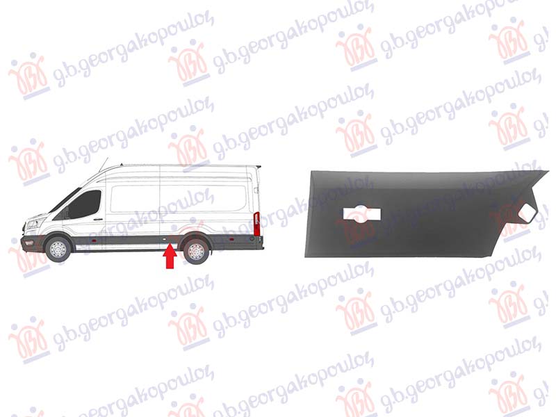 LAJSNA ZADNJEG BLATOBRANA SIVA (SA KACENJEM) (OTVOR ZA GABARITNO SVETLO) (JEDAN TOCAK) (DUGO VOZILO)