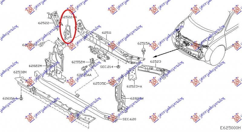 LIMENI OKVIR FARA DONJI