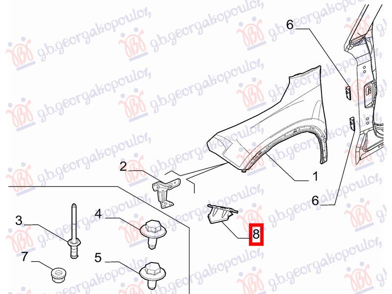 NOSAC BLATOBRANA DONJI METAL (O)