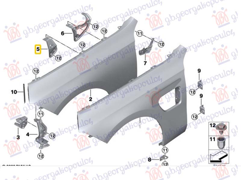 NOSAC BLATOBRANA GORNJI PREDNJI METAL