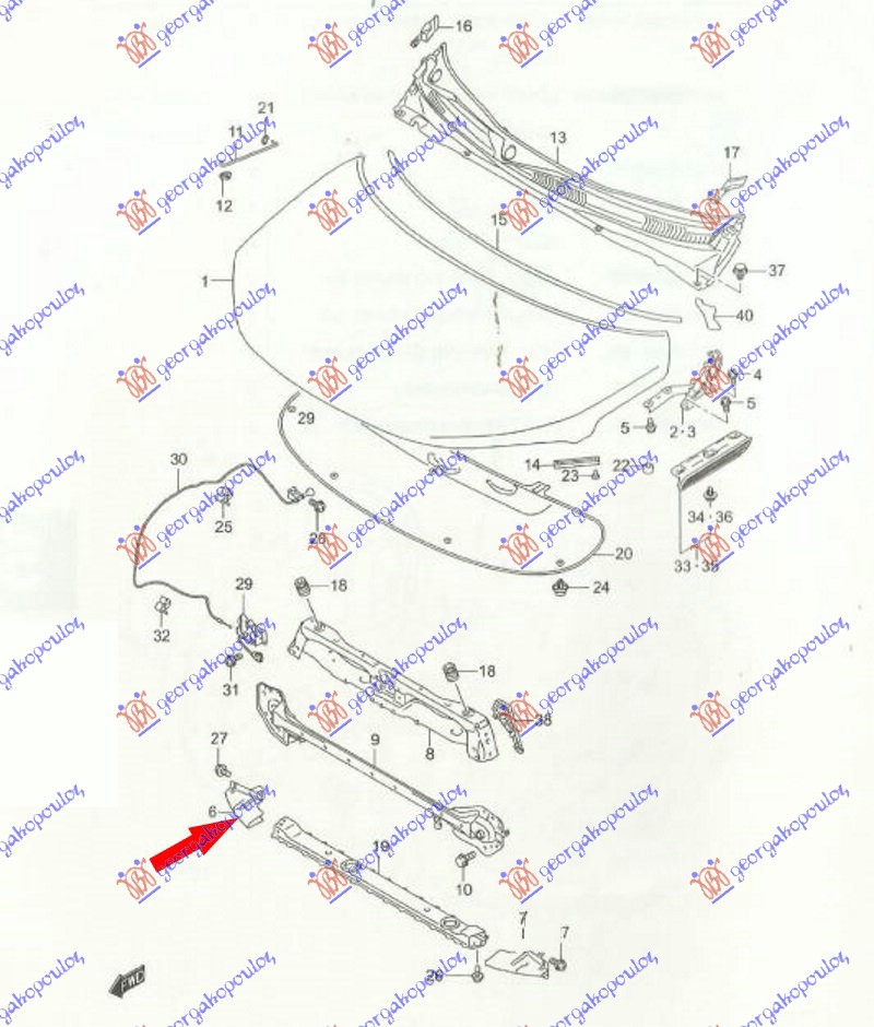 NOSAC HLADNJAKA DONJI (BOCNI DEO) (O)