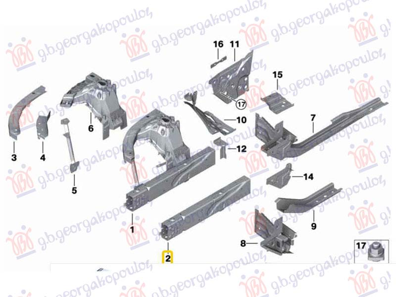 NOSAC HLADNJAKA I MOTORA METAL