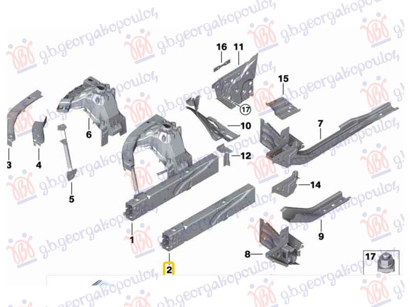NOSAC HLADNJAKA I MOTORA METAL