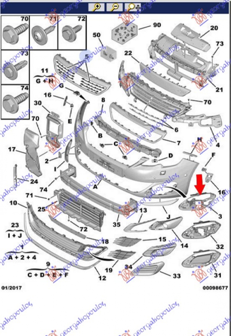 NOSAC MAGL. I POZIC. (FAR CEO LED) SET