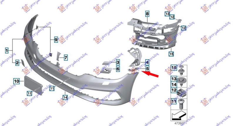 NOSAC PREDNJEG BRANIKA GORNJI BOCNI PLASTICNI