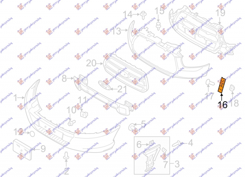 NOSAC PREDNJEG BRANIKA SREDNJI PLASTICNI
