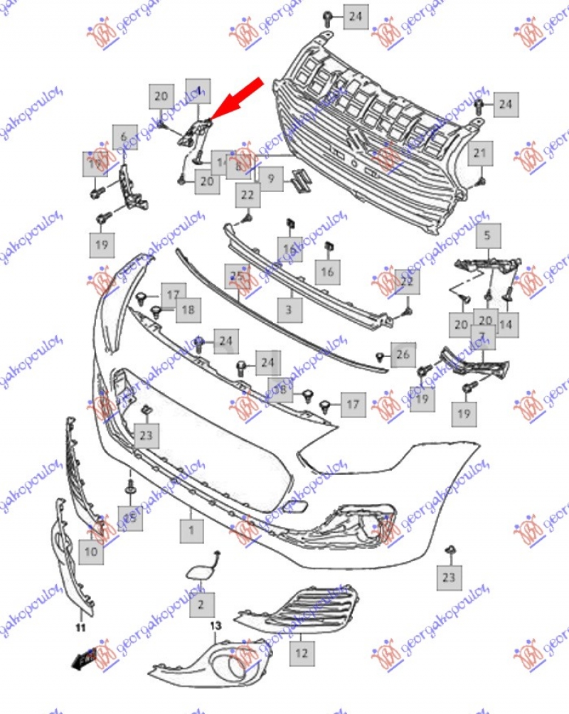 NOSAC PREDNJEG BRANIKA GORNJA