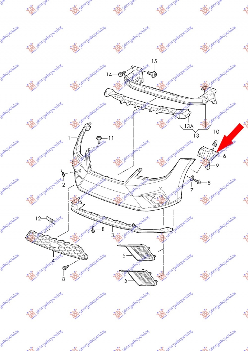 NOSAC PREDNJEG BRANIKA PLASTICNI