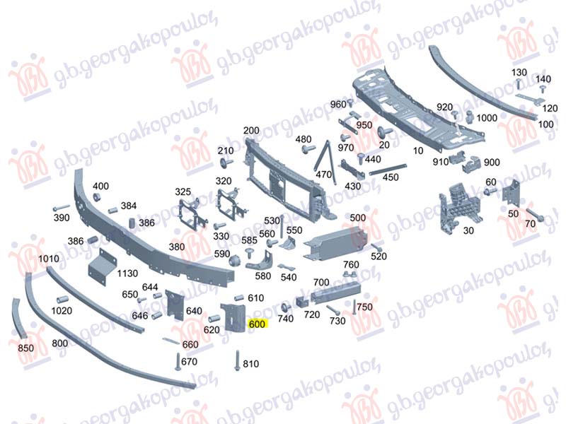 NOSAC SINE PREDNJEG BRANIKA UNUTRASNJI BOCNI ALUMINIJUM