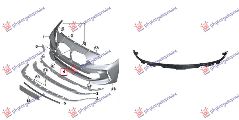 NOSAC SPOJLERA PREDNJEG BRANIKA PLASTICNI (ADAPTER) (M-SPORT)