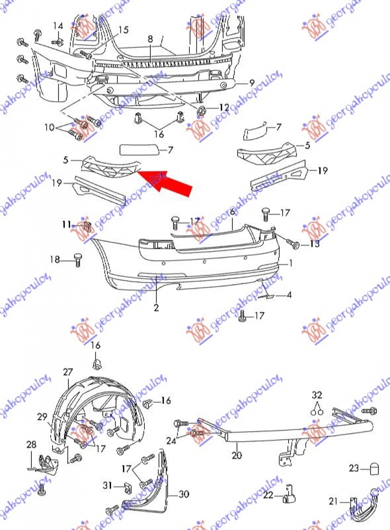 NOSAC ZADNJEG BRANIKA