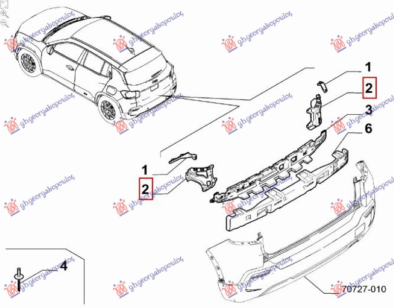 NOSAC ZADNJEG BRANIKA BOCNI PLASTICNI (O)