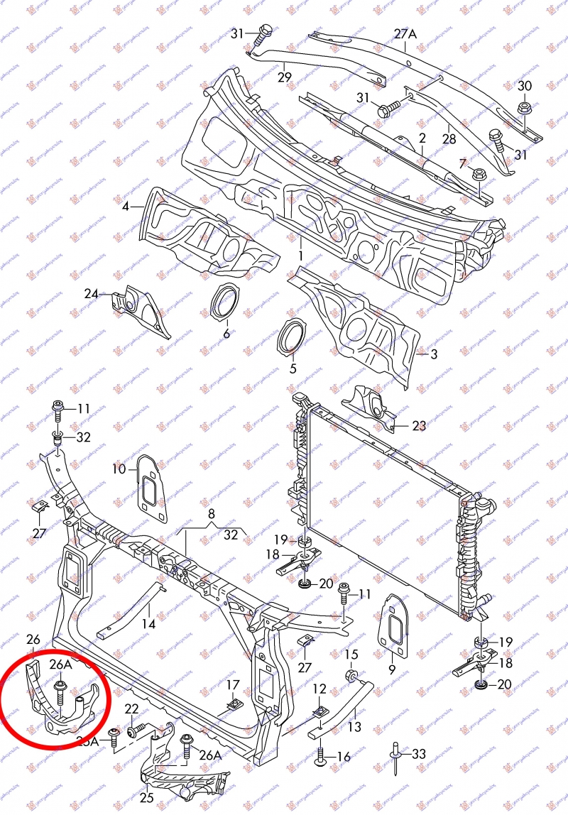 PLASTICNI OKVIR FARA GORNJI